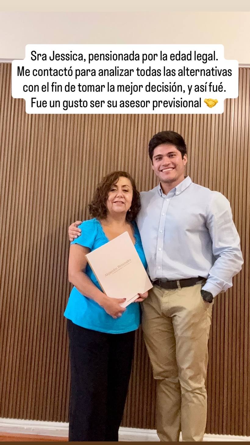 Testimonio de cliente de P. Alejandro Retamales Barraza, asesor previsional
