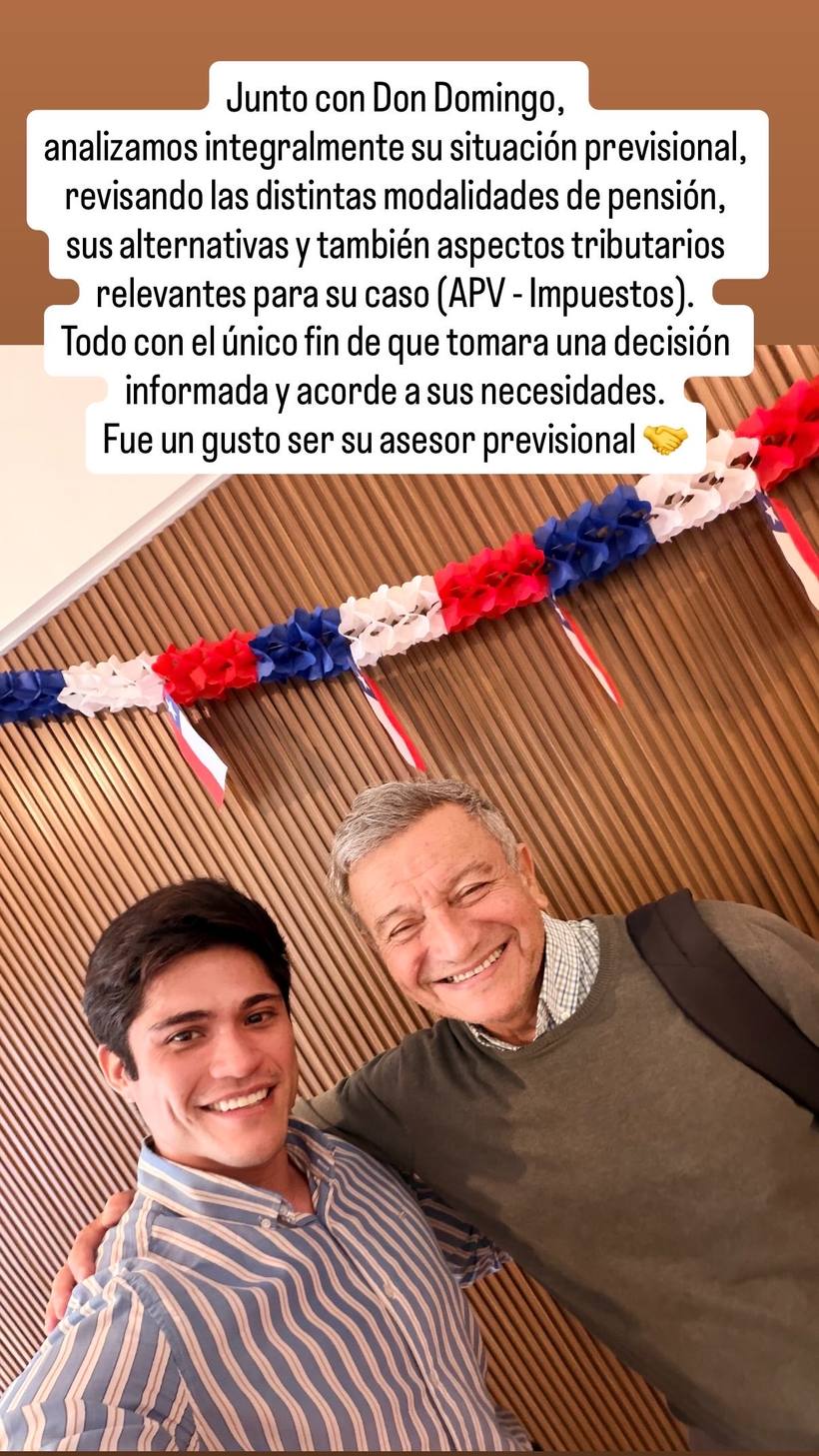 Testimonio de cliente de P. Alejandro Retamales Barraza, asesor previsional