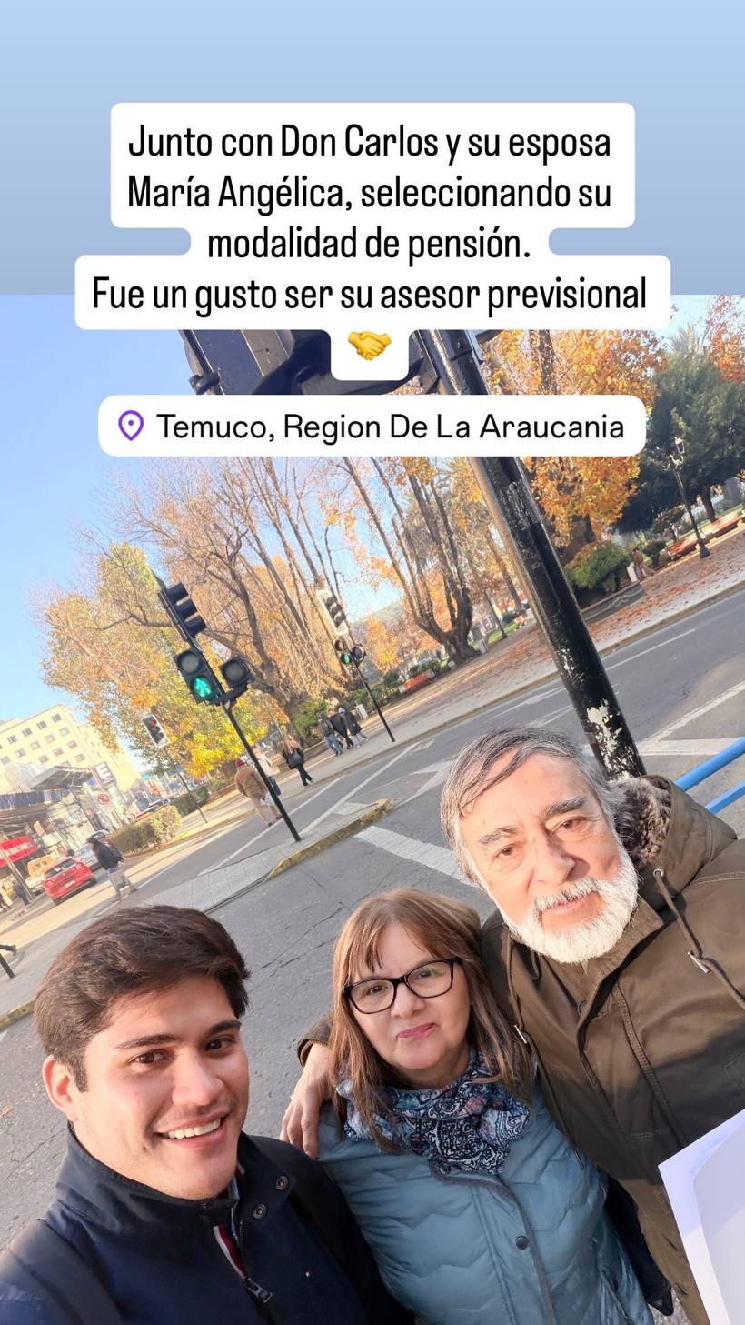 Testimonio de cliente de P. Alejandro Retamales Barraza, asesor previsional