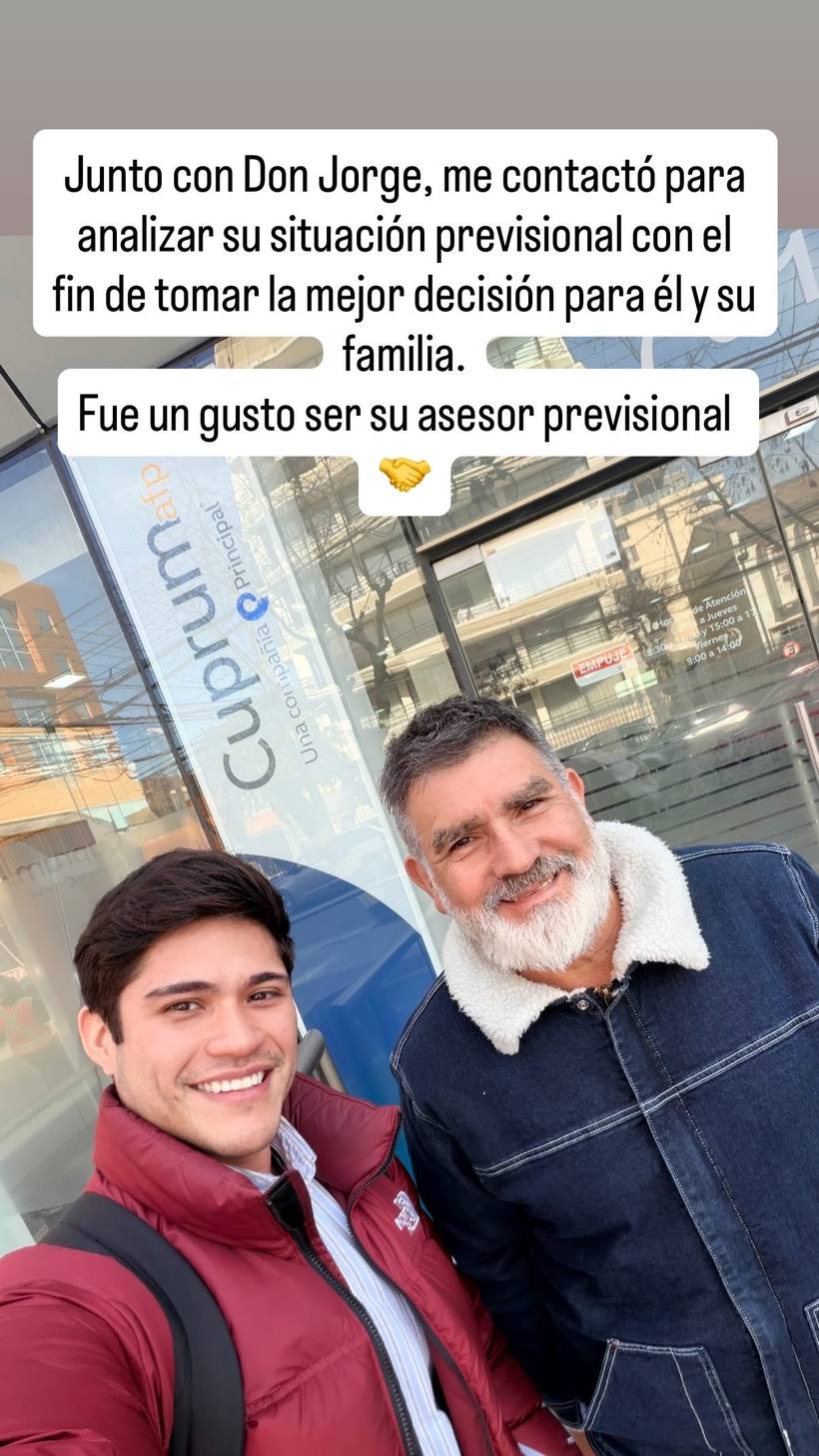 Testimonio de cliente de P. Alejandro Retamales Barraza, asesor previsional